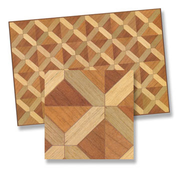 Dollhouse Miniature Parquet, 4Pk